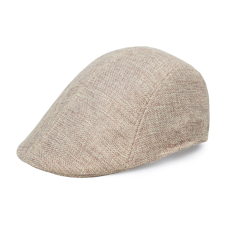 Cotton And Linen Beret Men's Retro Peaked Cap