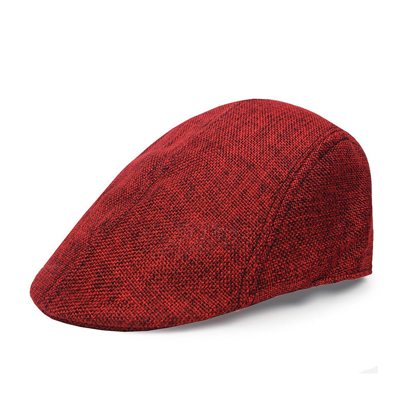 Cotton And Linen Beret Men's Retro Peaked Cap
